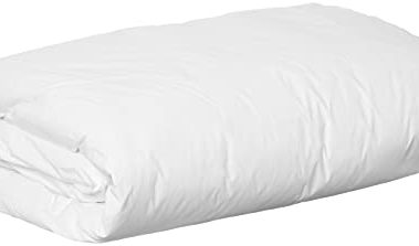 National Allergy Premium 100% Cotton Duvet Comforter Protector - Twin Size - 66" x 86" - White - Breathable 300 Thread Count Hypoallergenic Cover - Zippered Encasement - Bedding Linen