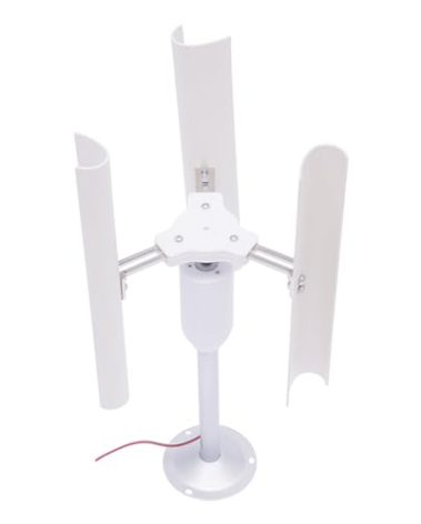 Vertical Wind Turbine Generator, Axis Wind Turbine Generator 3 Blades Helix Maglev Axis Wind Power 1000rpm Vertical Generator with Controller 12V 20W for Scientific Experiments, Teaching Uses