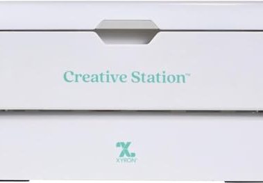 Xyron Creative Station, 9” x 5”, Craft Supplies & Scrapbooking Supplies, Small Label Maker, Makes Invitations, Handmade Cards, Flash Cards, Stickers, Perfect for Home School & Home Office (624632)