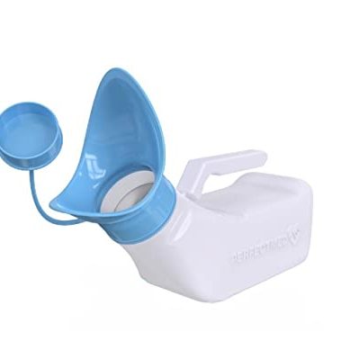 Female Urinal Spill Proof 32 oz (1 Pack) - Urinal for Women - Pee Funnel - Women Bed Pan - Portable Urinals for Women - Sturdy Female Urination Device for Car Travel, Road Trip Essentials