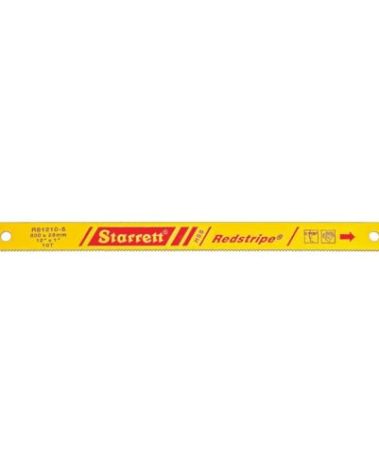 Starrett Redstripe Solid High Speed Steel Power Hacksaw Blade - Ideal for Contractors and Tradesmen - .050" Thickness, 10 TPI, 12" Length, 1" Width - RS1210-5
