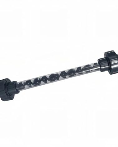 PVC Static Mixer for Gas-Liquid Mixing, Pipe Mixer (Transparent, 1-1/4inch)