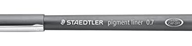 STAEDTLER Pigment Liner, Fineliner Pen For Drawing, Drafting, Journaling.7mm, Black, 308 07-9, Pack of 10