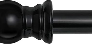 Black Curtain Rods for Windows 66 to 144" - Long Rods for Grommet Drapes,1 inch Curtain Rod Heavy Duty for Sliding Door,Bedroom,Patio Door (3 Brackets)