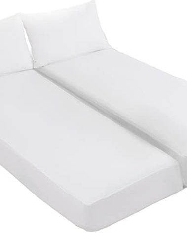 Kingnex Waterproof Split King Mattress Protector for Adjustable Beds Soft Cooling Bamboo Viscose Jersey Fitted Matress Cover