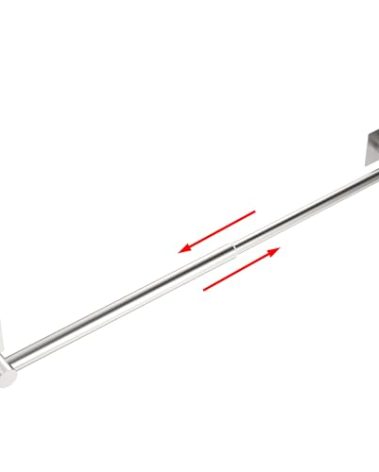 Towel Bar, Adjustable 15inch - 26inch, Self Adhesive for Bathroom Kitchen Hand Towel Rack Holder Cloths Hanger SUS 304 Stainless Steel Organizer Single Bar Brushed Nickel