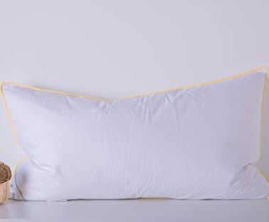 Eastwarmth King Goose Down Feather Soft Pillows One Pillow 100% Cotton Supportive Cool Bed Pillows for Back Side Stomach Sleepers