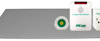 Smart Caregiver® Light Outlet with Cordless Grey Floor Mat and Cordless Alarm - Turns on a Light When They get up and alerts a Caregiver in Another Room!