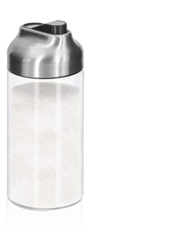 Aelga 12 OZ Glass Sugar Dispenser with Pour Spout, Weighted Pourer, for Coffee, Tea & Baking