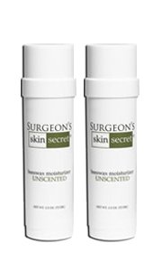 Surgeon's Skin Secret Beeswax Moisturizer 2.5oz. Twist-Up Stick (2 Pack) - Unscented