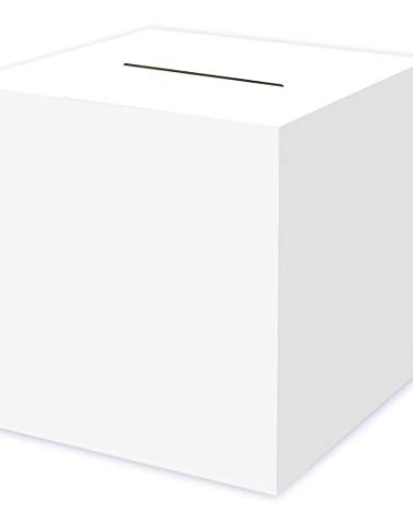 Beistle White Card Box Holder for Weddings, Baby Shower, Birthday and Graduation Celebrations 12" x 12"