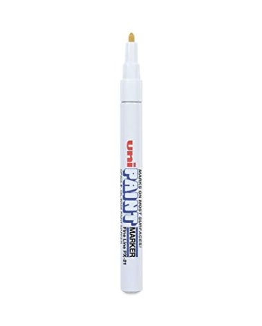 Uni-Paint PX-21 Oil-Based Paint Marker, Fine Point, White, 1-Count