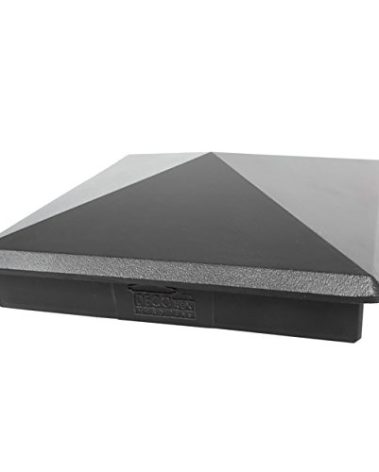 True 6" x 6" Heavy Duty Aluminium Pyramid Post Cap for True/Actual 6" x 6" Wood Posts - Black (Works ONLY with Actual 6" x 6" Posts. Will NOT Work with Actual 5.5" x 5.5" Posts)