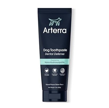 Remineralizing Dog Toothpaste – Vet-Grade, with Nano-Hydroxyapatite, Reverses Early-Stage Decay, Cleans Teeth, Reduces Tartar, Freshens Breath by Arterra Pet Science, Plant-Based, Natural Flavor, 3oz