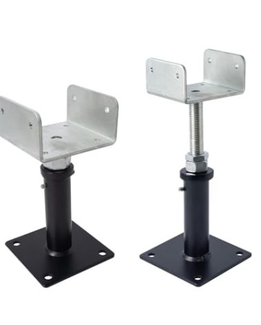 YXGJDP 2 Pack U-Shaped Floor Jack - Adjustable Steel Beam Support for 4x2, 4x4, 4x6 Joists Heavy Duty Screw Jack with U-Head Telepost & House Jack.6-8.5 Inch Adjustment Range.