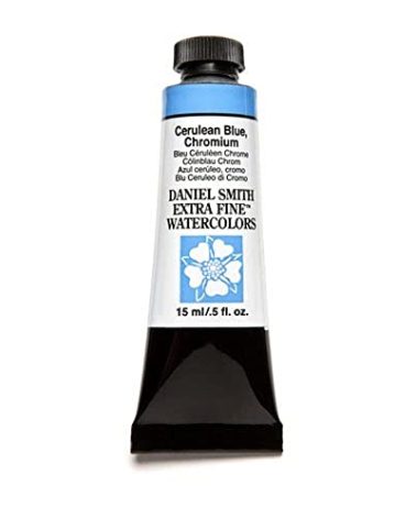 Daniel Smith Extra Fine Watercolor 15ml Paint Tube, Cerulean Blue Chromium (284600021)