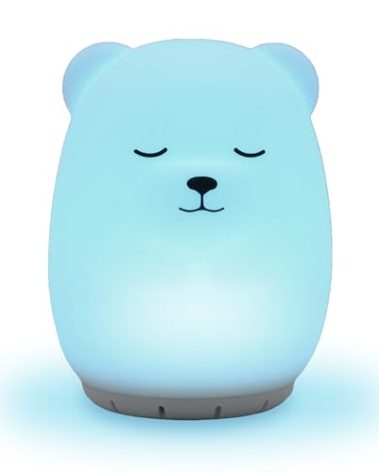 Mindfulness 'Breathing Bear' | 4-7-8 Guided Visual Meditation Breathing Light | 3 in 1 Device with Night Light & Noise Machine for ADHD Anxiety Stress Relief Sleep - Gift Kid Adult Women Men