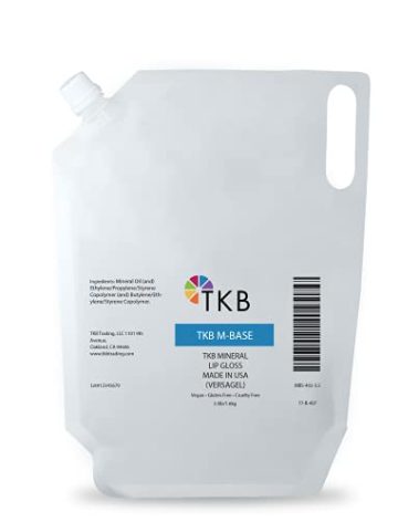 TKB Mineral Lip Gloss (M-Base) | Clear Versagel Base for DIY Lip Gloss, Made in USA (3.5lb (1.6kg))
