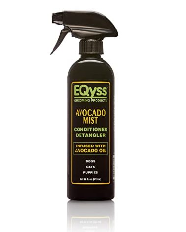 EQyss Avocado Mist Pet Spray Conditioner - Shines, Conditions, and Reduces Shedding, Weightless Leave in Spray - for Dogs, Cats, Puppies - Oil and Silicone Free, pH Balanced, USA Made