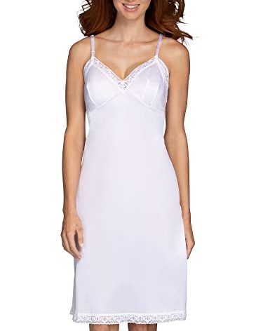 Vanity Fair Women's Rosette Lace Full Slip 10103, Star White, Size 44, 24 Inch
