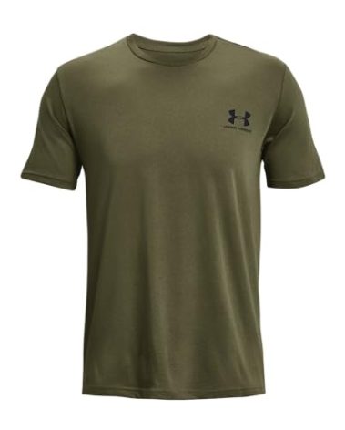 Under Armour Men's Sportstyle Left Chest Short-Sleeve T-Shirt, (390) Marine OD Green/Black/Black, 4X-Large