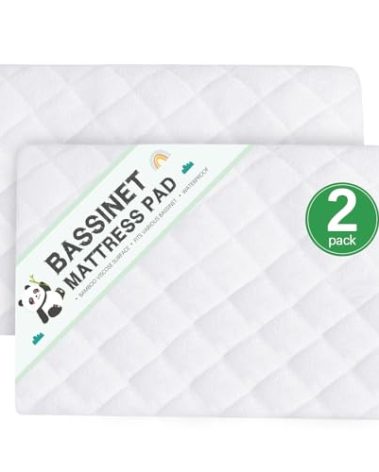 Waterproof Bassinet Mattress Protector, Fit for 20.5" x 35" Dream On Me Traveler/Seashell, AMKE 3 in 1, Besrey, TCBunny, Baby Joy, Bellababy Bedside