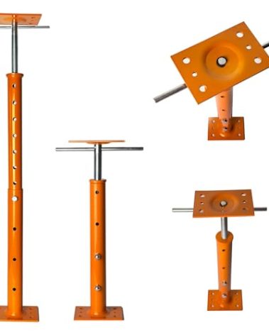 House Jacks for Leveling, 2 Pack Adjustable Jack Post 19" -38" Basement Floor Jack, Screw Floor Jack Post Supports Stabilizer Jacks for House Foundation, Stairs, Porches, Roof Beams