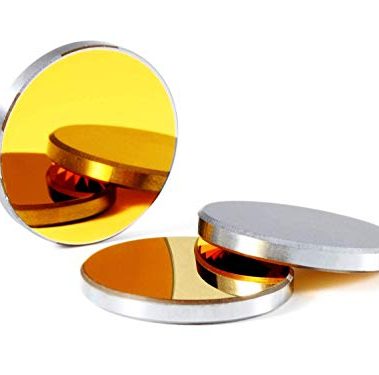 TEN-HIGH Si Reflective Lens CO2 Laser Lens Laser Mirror Gold-Plated Silicon Mirrors, for CO2 Laser Engraving Cutting Machine, Dia 25mm 3PCS