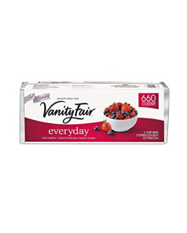 Vanity Fair Everyday Napkins, 660 Count, White Paper Napkins