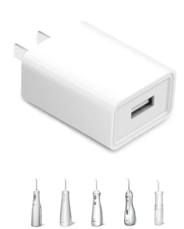 Water Pick USB Charger for Waterpik WP-580 WP-582 ION, Nicwell, Oralfree, COSLUS, Bitvae, Philips Water Flosser,Onlyone Water Dental chagring Adapter Teeth Cleaning and flossing C Charger (White)