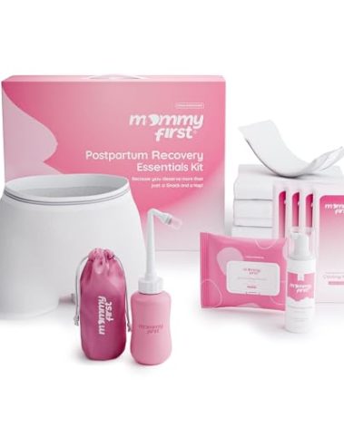 Mommy First® Postpartum Essentials Recovery Kit – Next-Gen Perineal Ice Packs, Witch Hazel Healing Foam, Witch Hazel Liners, Upside Down Peri Bottle & Postpartum Underwear for Postpartum Recovery
