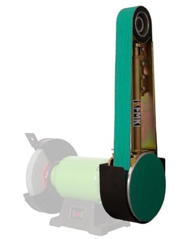 KFMK 2"x48" Belt Grinder Attachment for Bench Grinders, 2x48 Inch Belt and 7 Inch Disc Sander Attachment for Bench Grinders with 5/8" Arbor