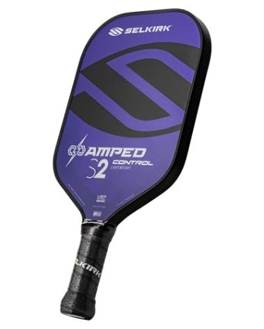 Selkirk Sport Amped Control Pickleball Paddle | Assembled in The USA | Next-Gen FiberFlex+ Face & Ultra Durable Spin Coating | 16mm X5 Core for Unrivaled Precision & Control | S2 Lightweight Purple