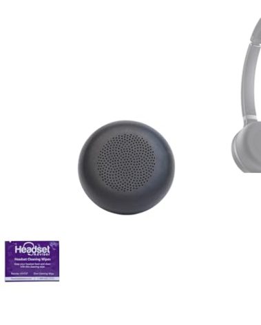 Updated Earpad Cushion for Yealink WH62, WH66, UH36 and YHS36, 1 Pack with Headset Advisor Wipe