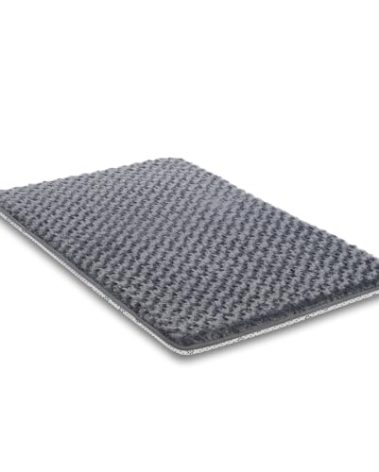 Dog Bed for Crate High Resilience Foam Crate Pad Mat for Medium Large Dogs Washable Anti-Slip,35" x 22",Dark Gray