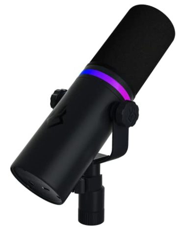 BEACN Dark Dynamic USB Mic for PC - Professional Microphone for Podcast, Gaming, Streaming - Studio-Quality Desk Mic for YouTube, Twitch, and Recording. Microphone for PC, Gaming & Streaming