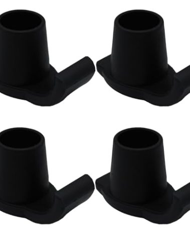 Magicorange 4 Pcs Walker Glide Skis,1 inch Universal Fit Walker ski Glides,Easy to Use Rubber Walker Glides,Walker Feet Replacement (Black)