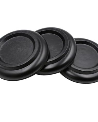 Piano Caster Cups Grand Piano Caster Cups Piano Leg Hardwood Cups Pads for Grand Piano (Wood Black, Set of 3)