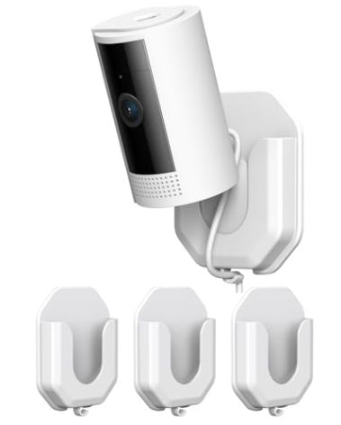 3 Pack Ring Indoor Camera No Drill No Screws Wall Mount Bracket Compatible with Ring Indoor Cam (2nd Gen)/Blink Mini /Mini 2 /Blink Outdoor 4 Camera Adhesive Wall Mount