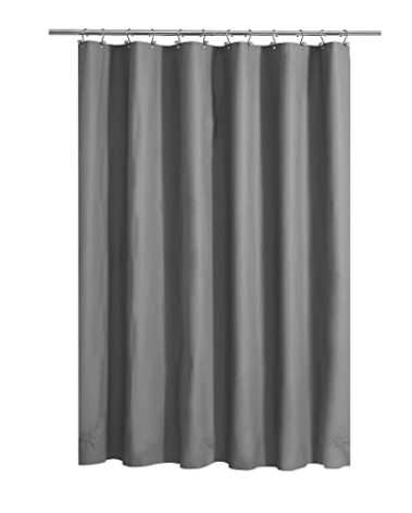 Barossa Design Gray Shower Curtain Liner - Premium PEVA Shower Liner for Bathroom, BPA & PVC Free, No Chemical Smell, Lightweight Standard Size Bath Curtain with 3 Magnets, Metal Grommets - Dark Gray
