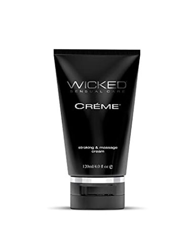 Wicked Sensual Care Wicked Crème Masturbation Cream for Men 4 Ounce, Black