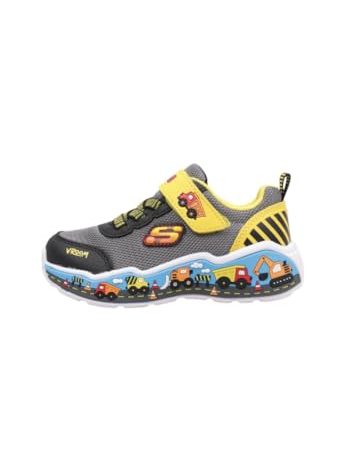Skechers Kids Boys Play Scene Sneaker, Black/Yellow, 10 Toddler
