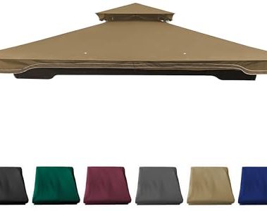 JANCANOPY Replacement Gazebo Canopy for 10 x 12 Regency II Patio Gazebo,(Beige)