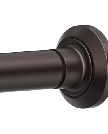 ENJOYBASICS Shower Curtain Rod 30 to 76 Inches, 1 Inch Stainless Steel Adjustable Spring Tension Rods No Drill for Bathroom, Closet, Window, Room Divider, Never Rust, Non Slip, Bronze