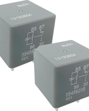 2-Pack 12193604 Relay - 30A 12VDC 4-Pin SPST Automotive Relay - Compatible with GM Vehicles (for Chevrolet Silverado, Buick Enclave) - Fixes AC Failures & Start System Issues