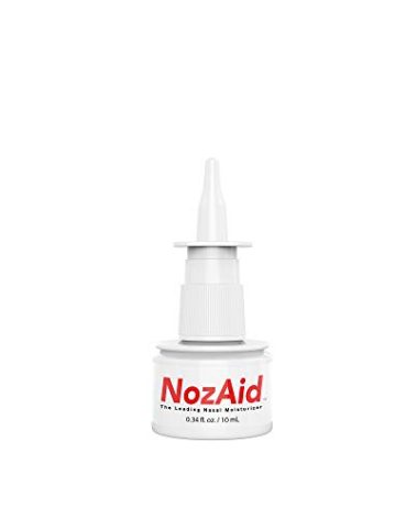 NozAid Nasal Moisturizer Spray w/Sesame Oil .34 oz Moisturizing Lubricant for Dry, Crusty, Cracked, Stuffy Nose Relief, Nosebleeds, Preservative Free
