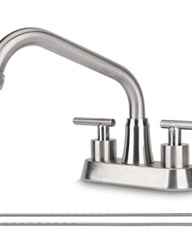 Bietor Utility Laundry Sink Faucet,Laundry Tub Faucet with 3/4" NPT Threaded End & 2 Lever Handles