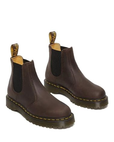Dr. Martens Unisex 2976 Bex Chelsea Boot, Dark Brown Crazy Horse, 15 US Women