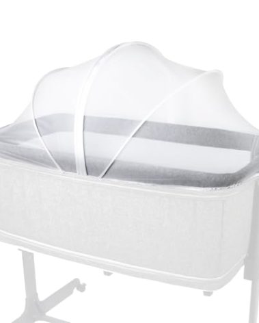 BEBONO Bassinet Cover to Keep Cats Out, Mosquito Net Cover with 2-Way Zipper for Baby Crib, White
