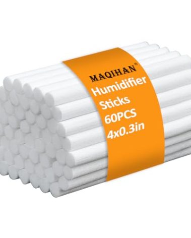 60PCS Humidifier Stick Filter Refill - Mini Air Diffuser Pure Wicks Refill Cotton Filter Sticks Replacement Wicks for Small Portable Humidifier Diffuser in Office Bedroom Home